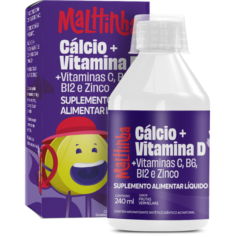 Malttinha Cálcio + vitamina D + vitaminas C, B6, B12 e zinco kids 240ml 